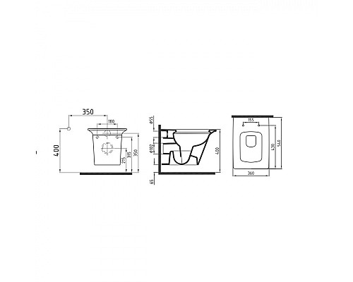 Унитаз подвесной Bien Lotus LTKA054GMVP0W3000