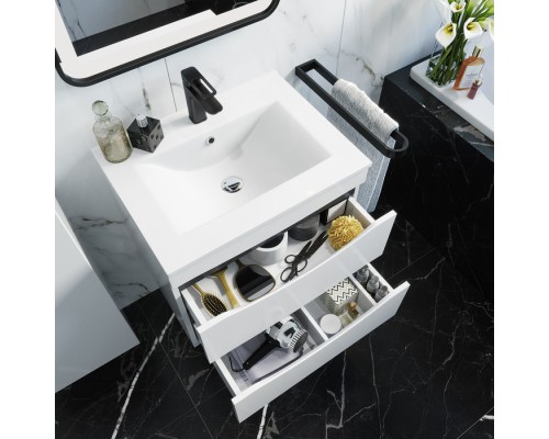 Тумба с раковиной IDDIS Cloud 80 подвесная белая CLO80W0i95K