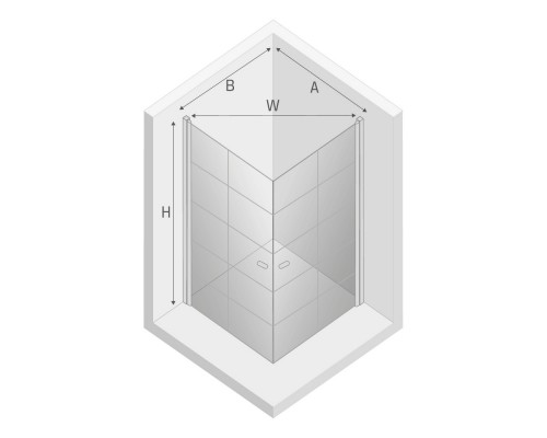 Душевое ограждение NEW TRENDY NEW SOLEO BLACK 90x90x195 (черный)