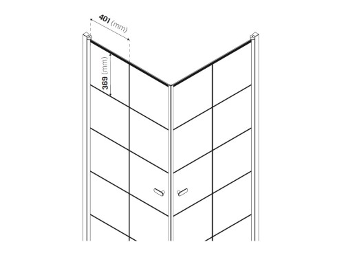 Душевое ограждение NEW TRENDY NEW SOLEO BLACK 90x90x195 (черный)