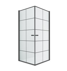 Душевое ограждение NEW TRENDY NEW SOLEO BLACK 90x90x195 (черный)