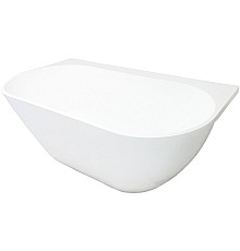 Ванна из искусственного камня Castone Эдем 170x90 с полкой Белая