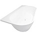 Ванна из искусственного камня Castone Эдем 170x90 с полкой Белая