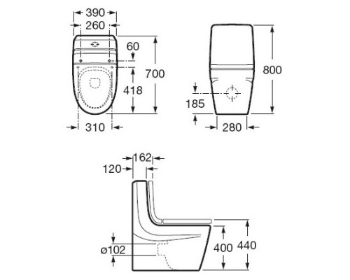 Крышка-сиденье Roca Khroma 801652F7T