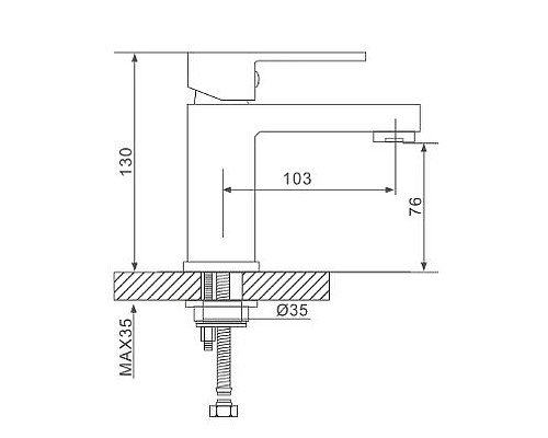 Смеситель для раковины Gappo G39 G1039 Хром