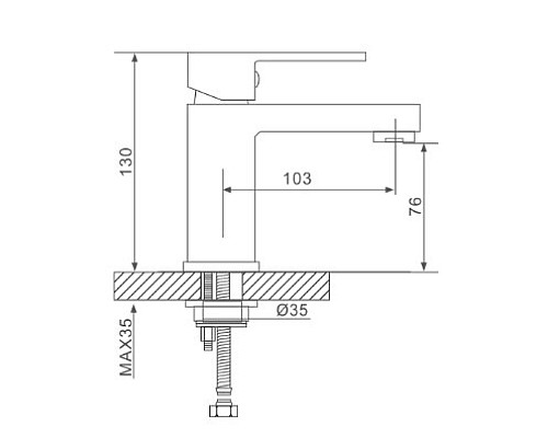 Смеситель для раковины Gappo G39 G1039 Хром