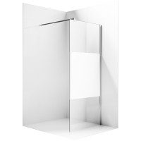 Душевая перегородка Ambassador Walk-in 90х200 15034128 Хром с матовой линией