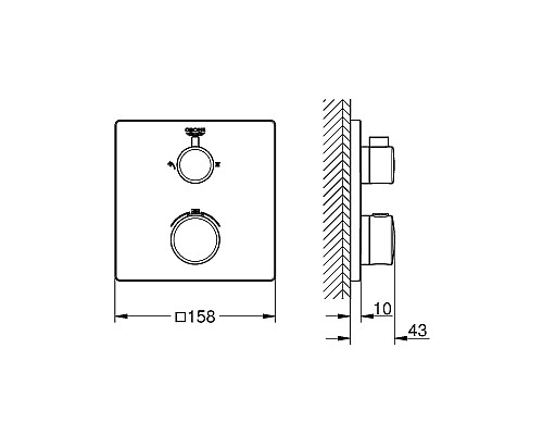 Смеситель для душа Grohe Grohtherm 24079000 Хром