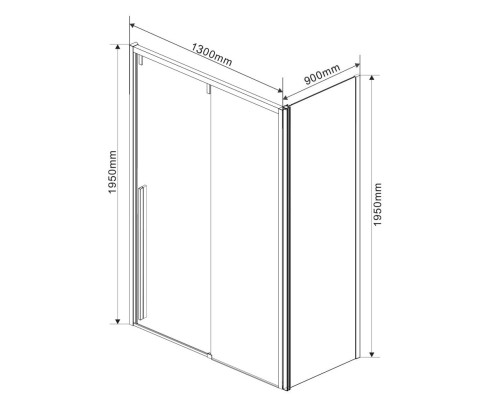 Душевой уголок Vincea Lugano 130х100 VSR-1L1013CLB-1 профиль Черный стекло прозрачное