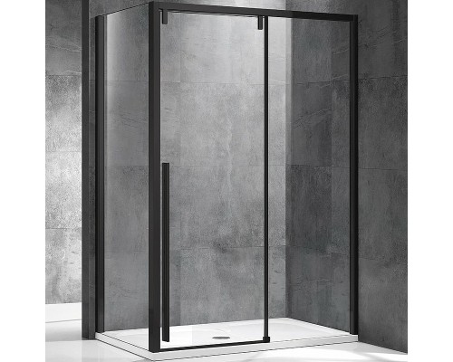Душевой уголок Vincea Lugano 130х100 VSR-1L1013CLB-1 профиль Черный стекло прозрачное