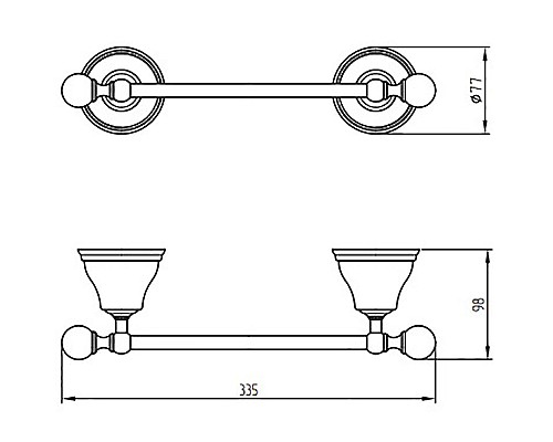 Полотенцедержатель Migliore Provance 17706 Золото