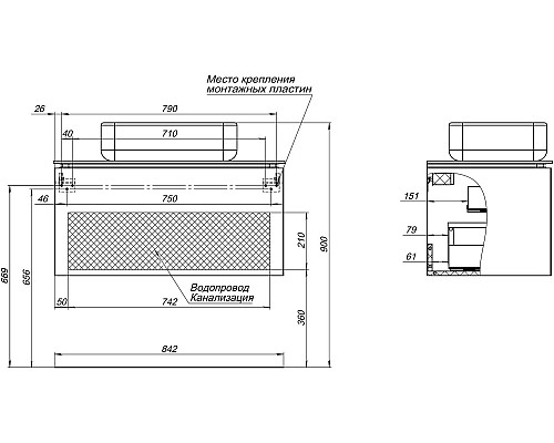 Тумба под раковину Allen Brau Infinity 85 1.21002.CGM подвесная Олива матовая