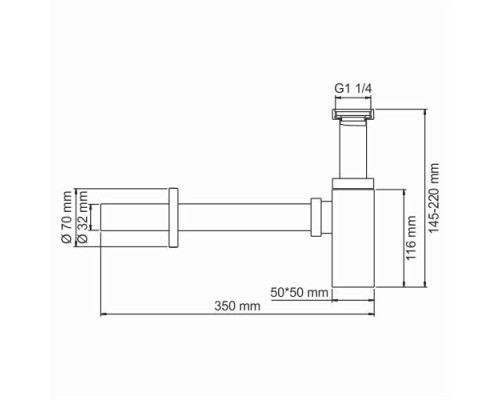Сифон для раковины WasserKRAFT A096