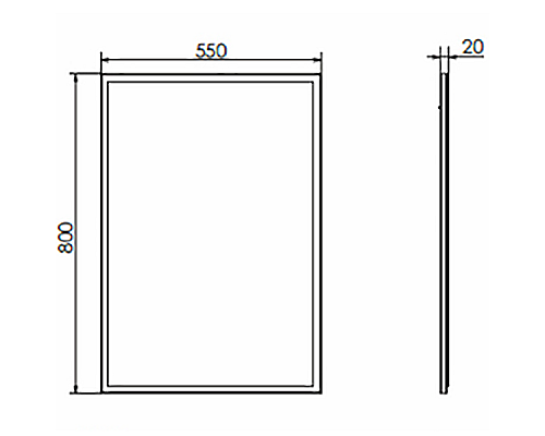 Зеркало Comforty Лозанна 55 00-00009575 Серый матовый
