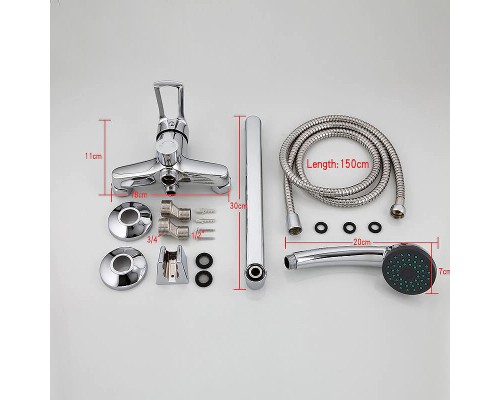 Смеситель для ванны Frap H701 F22701-B универсальный Хром