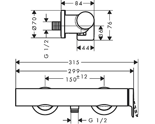 Смеситель для душа Hansgrohe Vivenis 75620670 Черный матовый