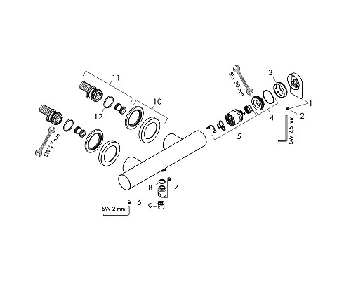 Смеситель для душа Hansgrohe Vivenis 75620670 Черный матовый