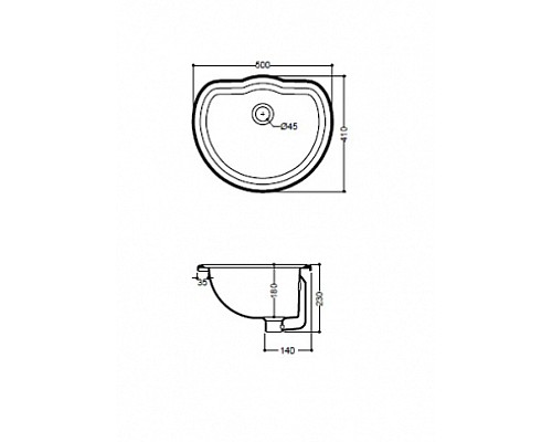Раковина Kerasan Retro 103101bi 50 см