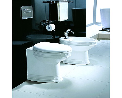 Унитаз CeramaLux Lux Classic 2474 приставной с сиденьем Микролифт