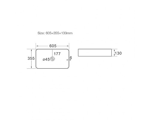 Раковина керамическая накладная SantiLine SL-1008
