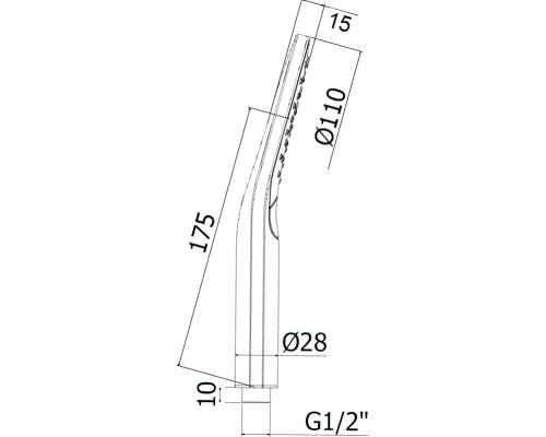 Душевая лейка Paffoni Sofia ZDOC122CR хром