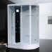 Душевая кабина Orans 130x90 L с гидромассажем профиль Белый задние стенки Белые