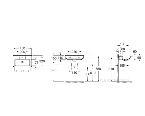 Раковина Roca Dama-N 45х32 327789000