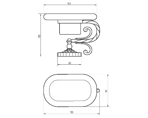 Мыльница Migliore Edera 16920 Хром