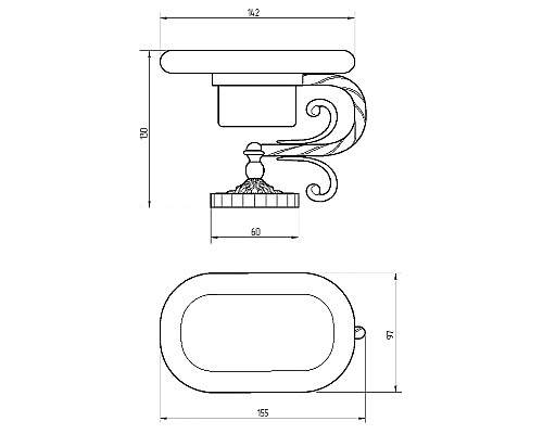 Мыльница Migliore Edera 16920 Хром