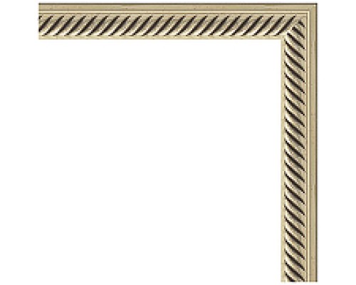 Зеркало Evoform Definite 45х35 BY 1326 в багетной раме - Витое серебро 28 мм