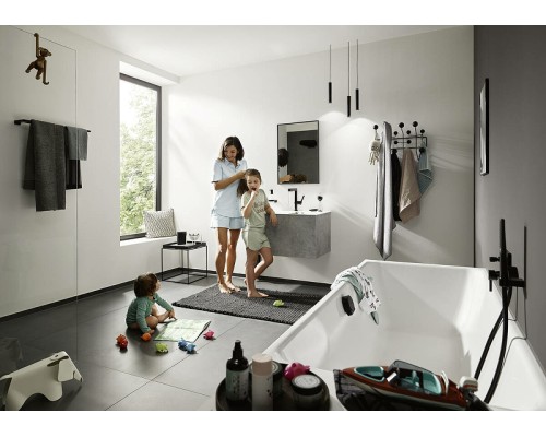 Полотенцедержатель Hansgrohe AddStoris 41743340 двойной Шлифованный черный хром