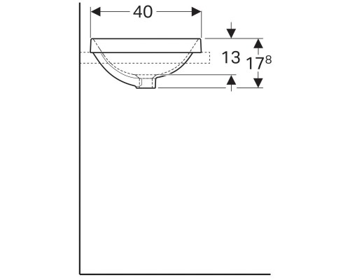 Раковина 60 см GEBERIT VariForm 500.730.01.2