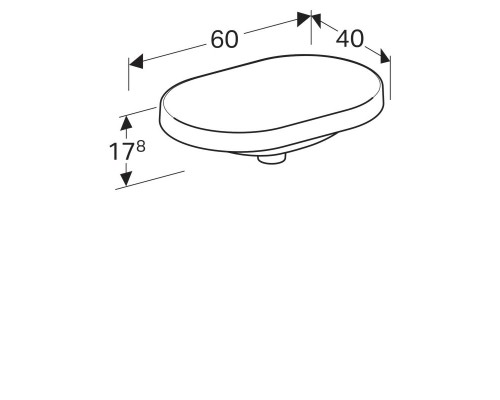 Раковина 60 см GEBERIT VariForm 500.730.01.2