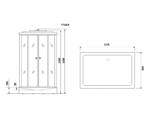 Душевая кабина Niagara Luxe NG-7713WL 120x82