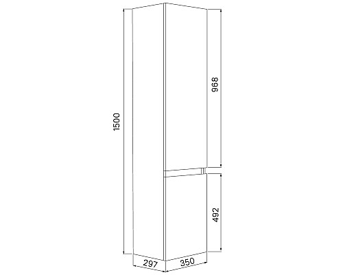 Шкаф пенал Iddis Zodiac 35 ZOD35W0i97 подвесной Белый