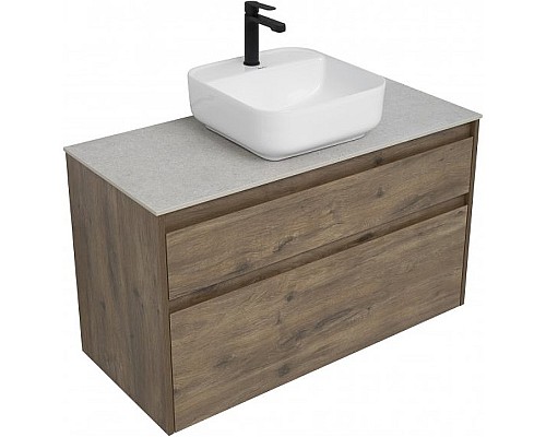 Тумба под раковину Aquanet Nova Lite Slim Synergy 100 249957 подвесная Дуб рустикальный