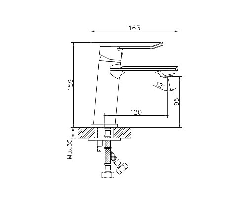 Смеситель для раковины Haiba HB10556 Хром Смеситель для раковины Haiba HB10556 Хром
