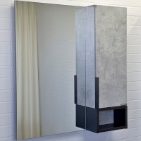 Зеркало со шкафом Comforty Франкфурт 75 Бетон светлый