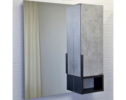 Зеркало со шкафом Comforty Франкфурт 75 00-00011079 Бетон светлый