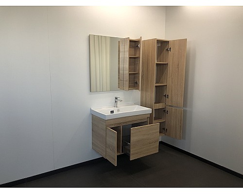 Тумба с раковиной Comforty Тромсе 80 00004142219 подвесная Дуб сонома