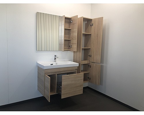 Тумба с раковиной Comforty Тромсе 80 00004142219 подвесная Дуб сонома