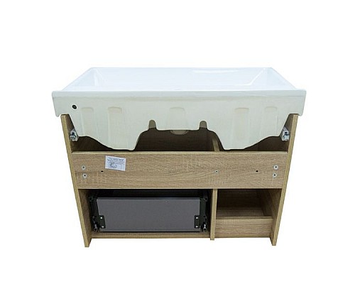 Тумба с раковиной Comforty Тромсе 80 00004142219 подвесная Дуб сонома