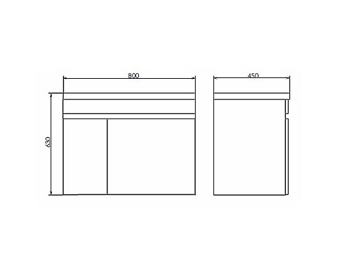 Тумба с раковиной Comforty Тромсе 80 00004142219 подвесная Дуб сонома