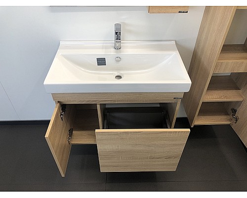 Тумба с раковиной Comforty Тромсе 80 00004142219 подвесная Дуб сонома