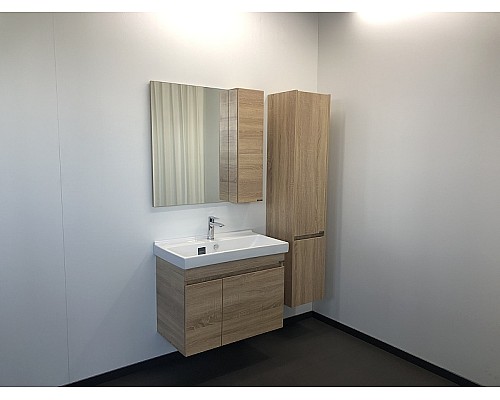 Тумба с раковиной Comforty Тромсе 80 00004142219 подвесная Дуб сонома