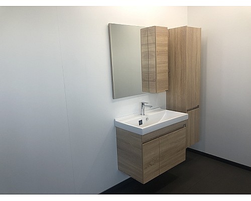 Тумба с раковиной Comforty Тромсе 80 00004142219 подвесная Дуб сонома