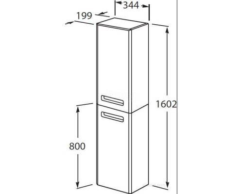Шкаф - колонна Roca The Gap R ZRU9302738 цвет белая матовая 