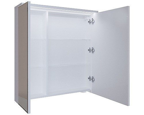 Зеркальный шкаф 1MarKa Соната 75 Ц0000007616 с подсветкой Белый глянец