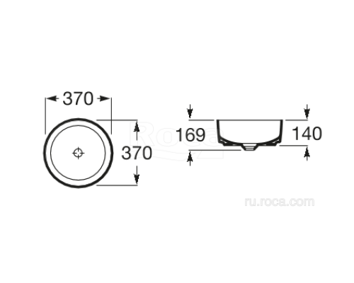 Раковина Roca Inspira Round 37х37 327523000