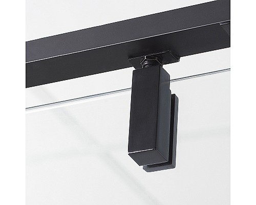 Душевая дверь WasserKRAFT Elbe 100 74P12 профиль Черный матовый стекло прозрачное